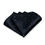 Thumbnail: Black Unfolded Pocket Square with Charcoal Rhinestones