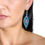 Thumbnail: Navette-Shaped Earrings with Aquamarine & AB Rhinestones