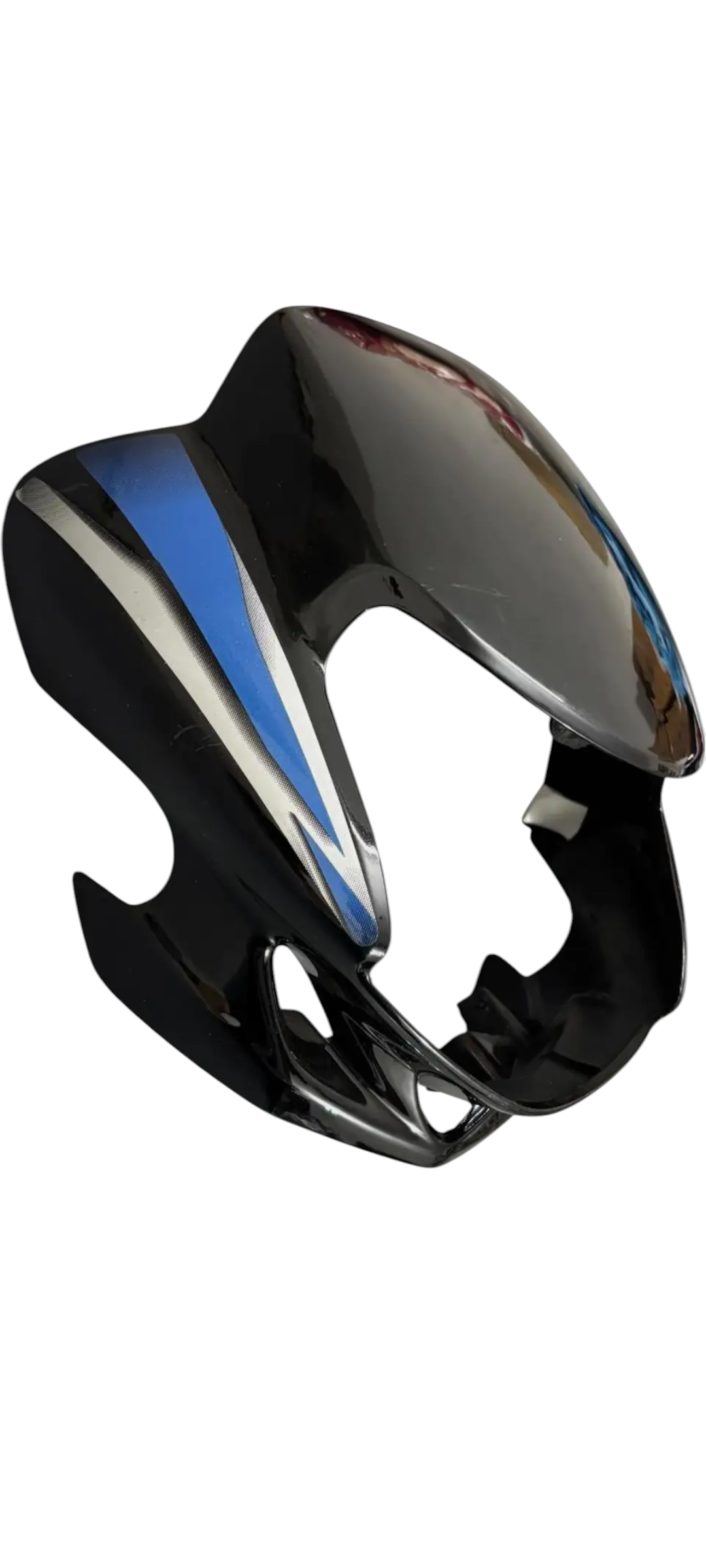 HF DELUXE BS6 NEW FITTING HEAD LIGHT VISOR FIT / BLUE WITH STICKER 
