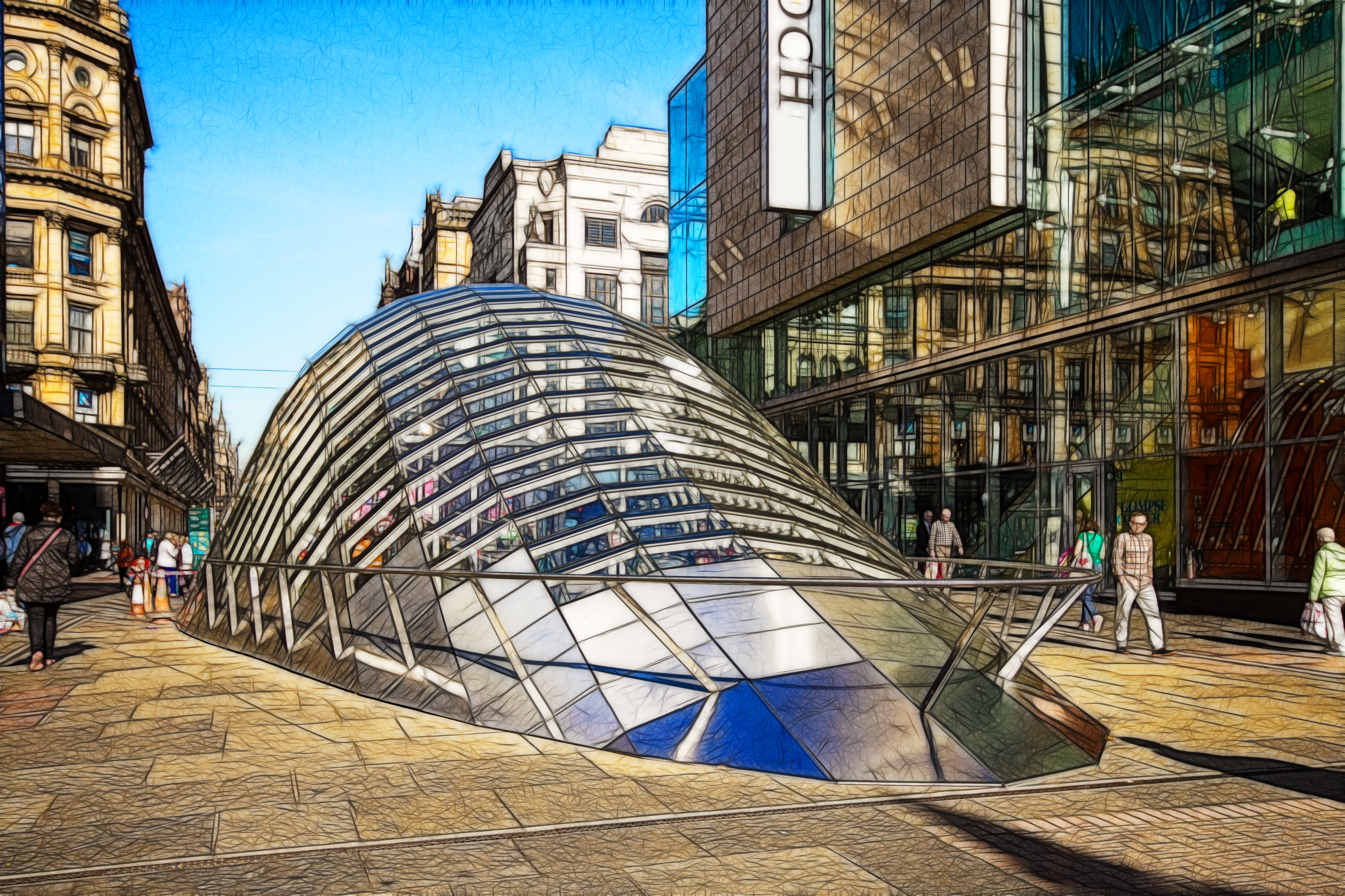 St Enoch Subway Station Entrance
