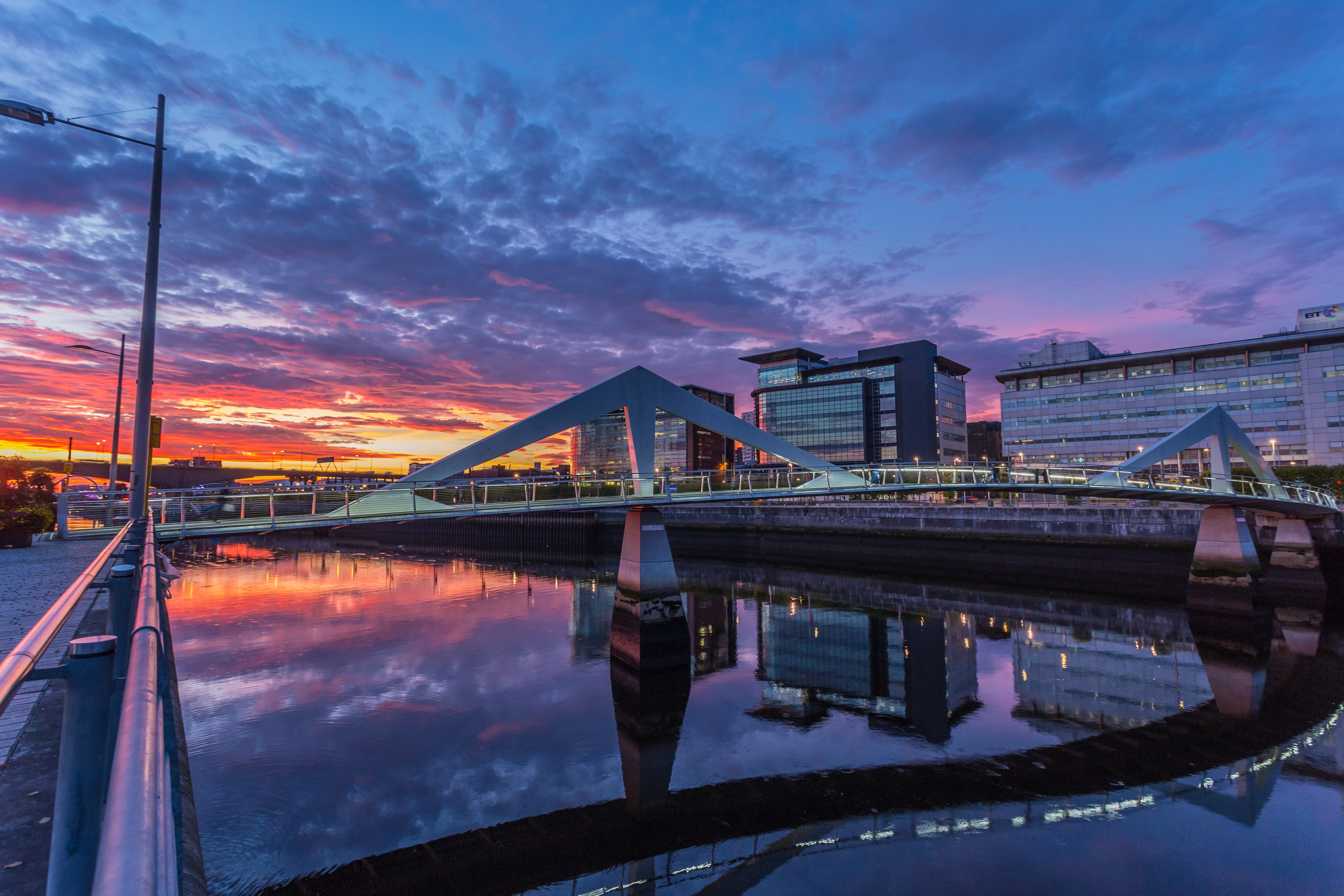 Blue Bridge sunset Glasgow C10