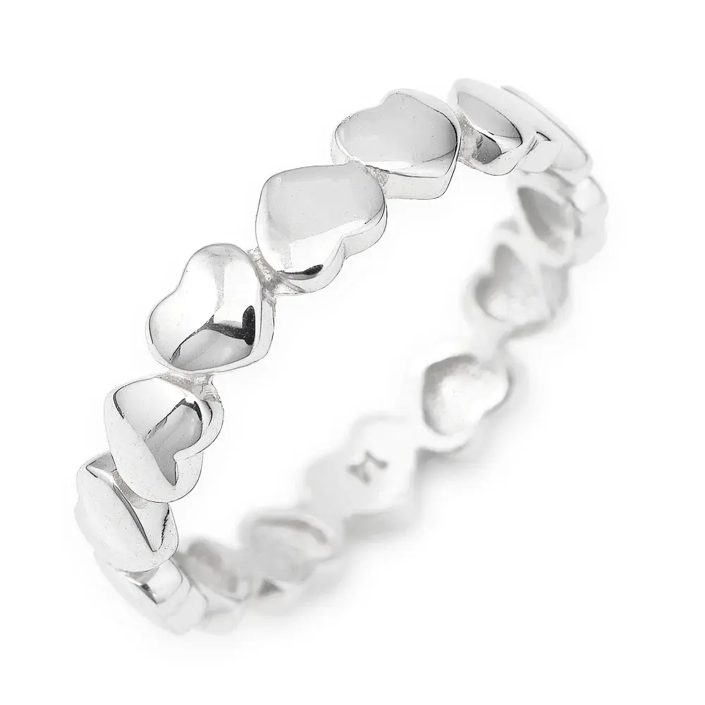 AMEN ANELLO FASCIA CUORI RHH-14