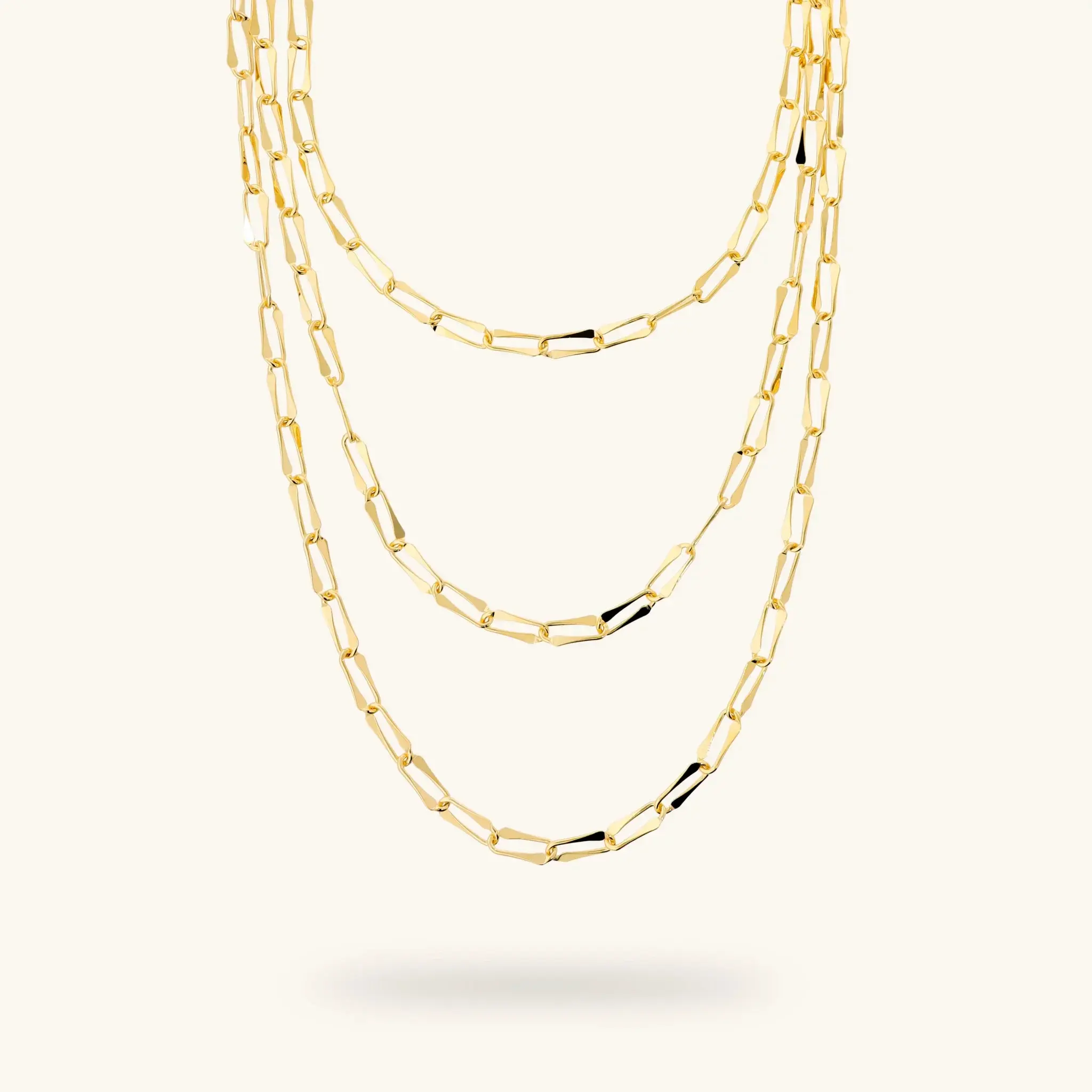 COLLANA MULTIFILO MAGLIE RETTANGOLARI ETRUSCA COD. WSET00938.YG