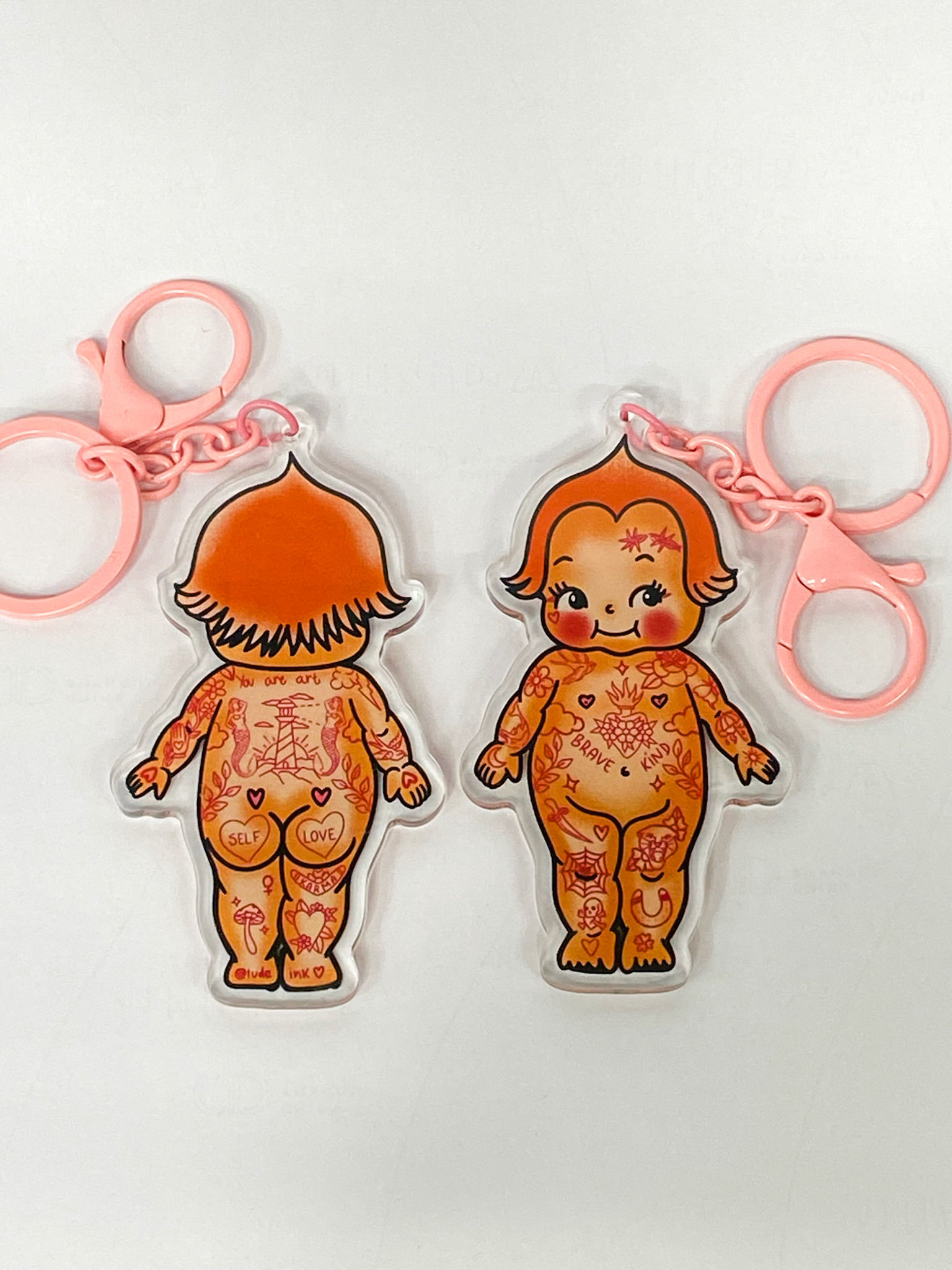 Tattooed Kewpie Keychain