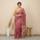 Thumbnail: Blush Tone Silk Linen Handwoven Jamdani Saree