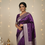 Thumbnail: Lavish Aubergine Banarasi Mashru Katan Silk Saree
