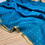 Thumbnail: Midnight Sapphire Handwoven Pure Muslin Silk Sequins Zari Border Saree