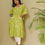 Thumbnail: Mossy Marvel Kaftan with lace border