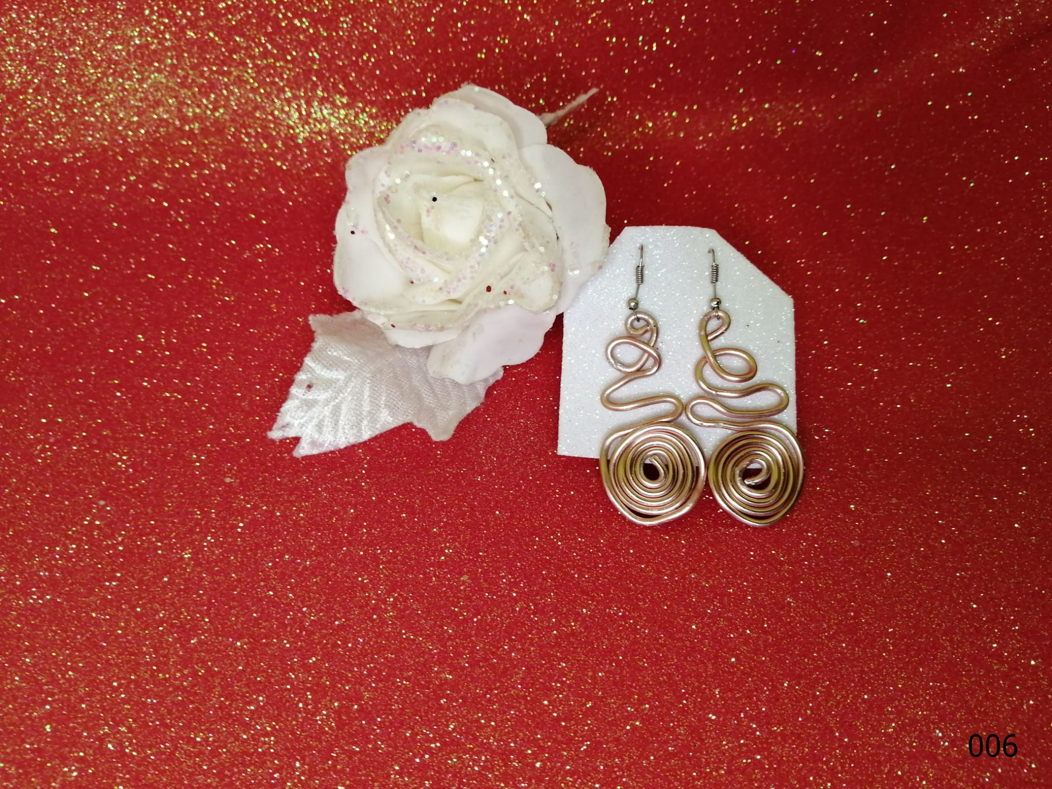 pendientes de espiral de alambre