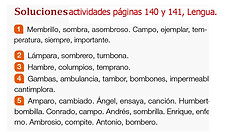 SOLUCIONARIO ACTIVIDADES PAGINAS 140 y 1
