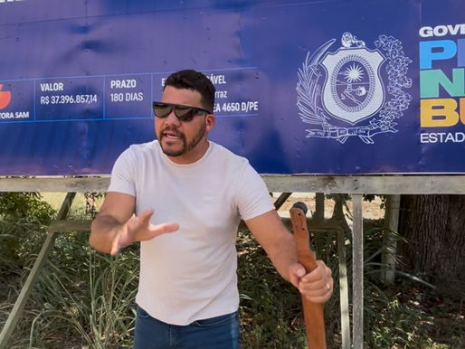 Cadê o asfalto? Abimael Santos fiscaliza PE-87 e cobra promessa não cumprida.