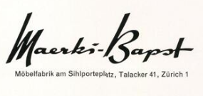 MAERKI-BAPST, MÖBEL
