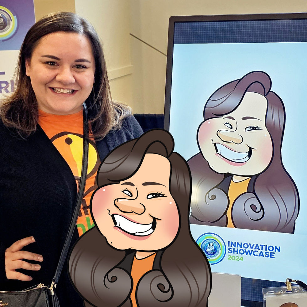 Digital Caricature drawn live in 6 minutes at a convention by Caricatures by Marietta