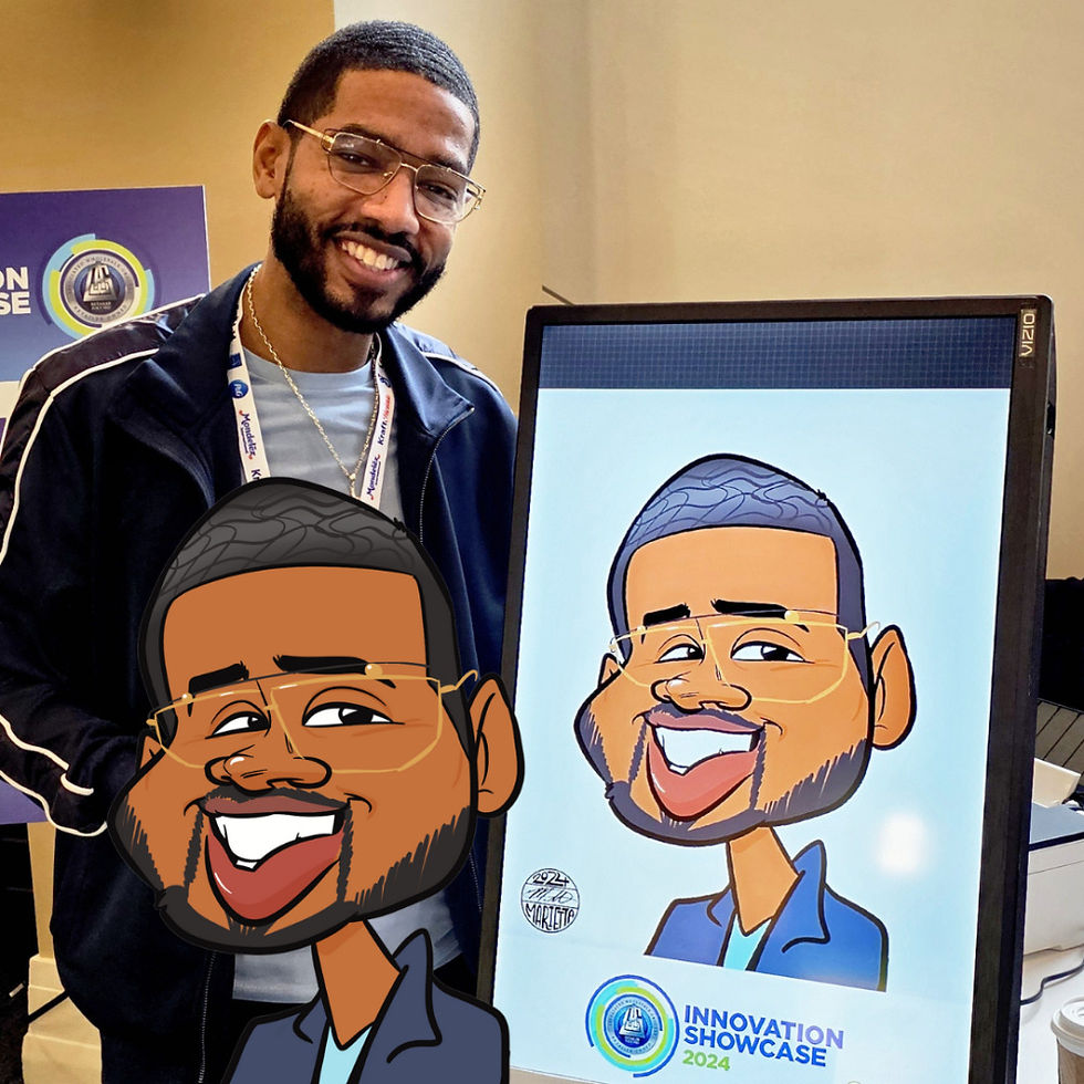 Digital Caricature drawn live in 6 minutes at a conference by Caricatures by Marietta