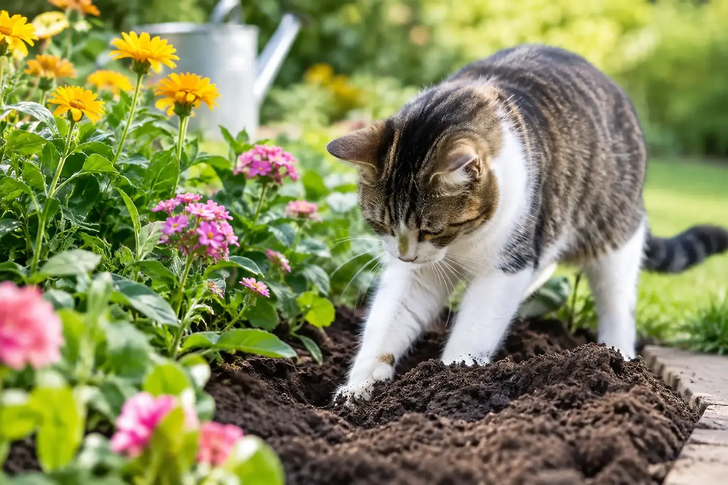 Stop Cats Digging Flower Beds With Humane Fixes