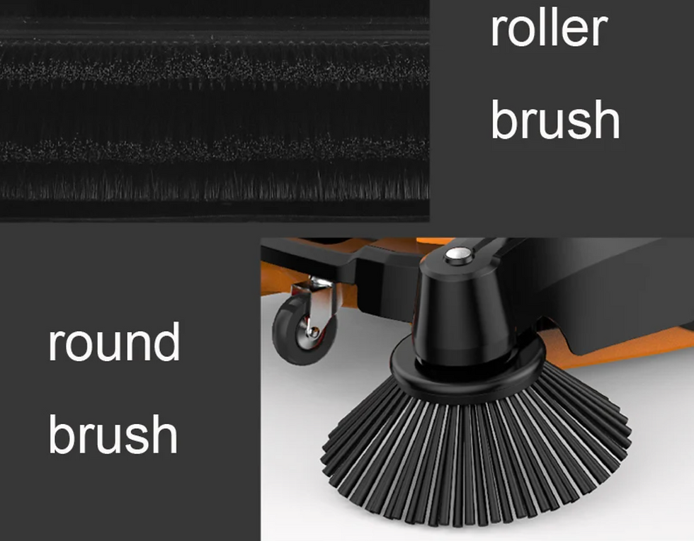 Thumbnail: Industrial Floor Sweeper, Dual Side Brooms,39" Walk-behind Floor Sweeper, C38