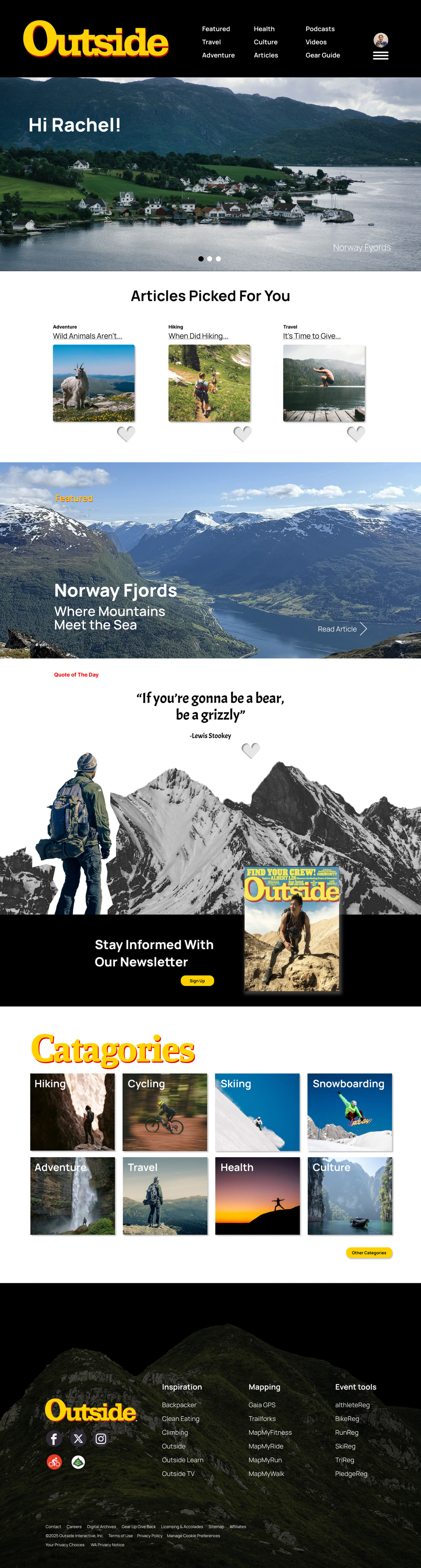 Custom Home Page