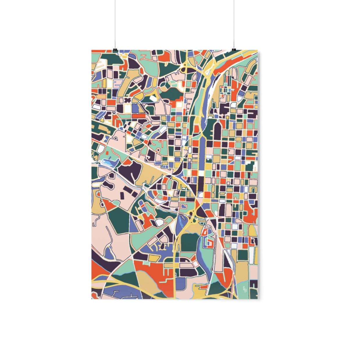 Downtown Raleigh, NC | 24x36" | Signature Multi