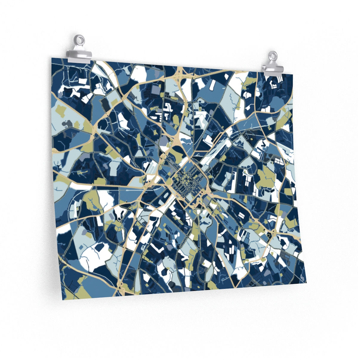 Charlotte, NC | 16x20" | Denim