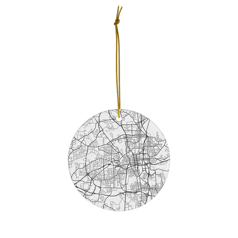 Thumbnail: Ceramic City Print Ornament | Winston-Salem, NC