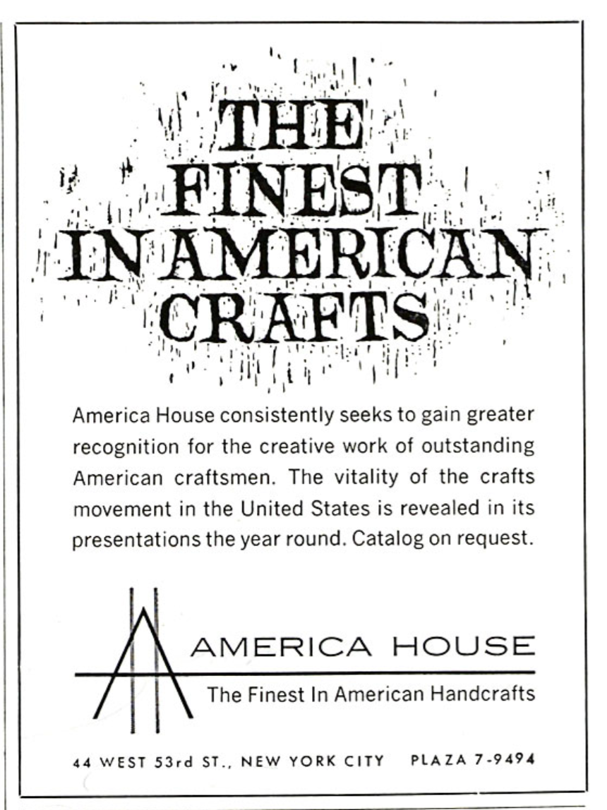 Ad for America House