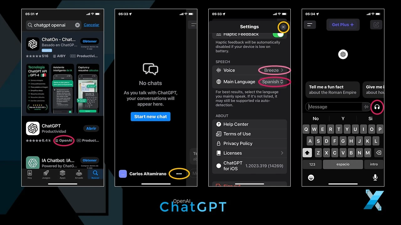 Instalación de ChatGPT para dispositivos inteligentes - IOS | Xyclos