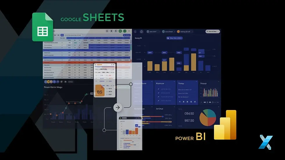 Proceso de Google Sheets a Power BI - SEO | Xyclos