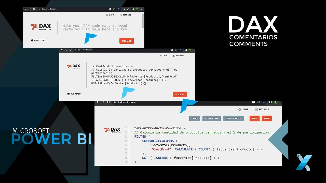 Documentar expresiones DAX en Power BI | Xyclos