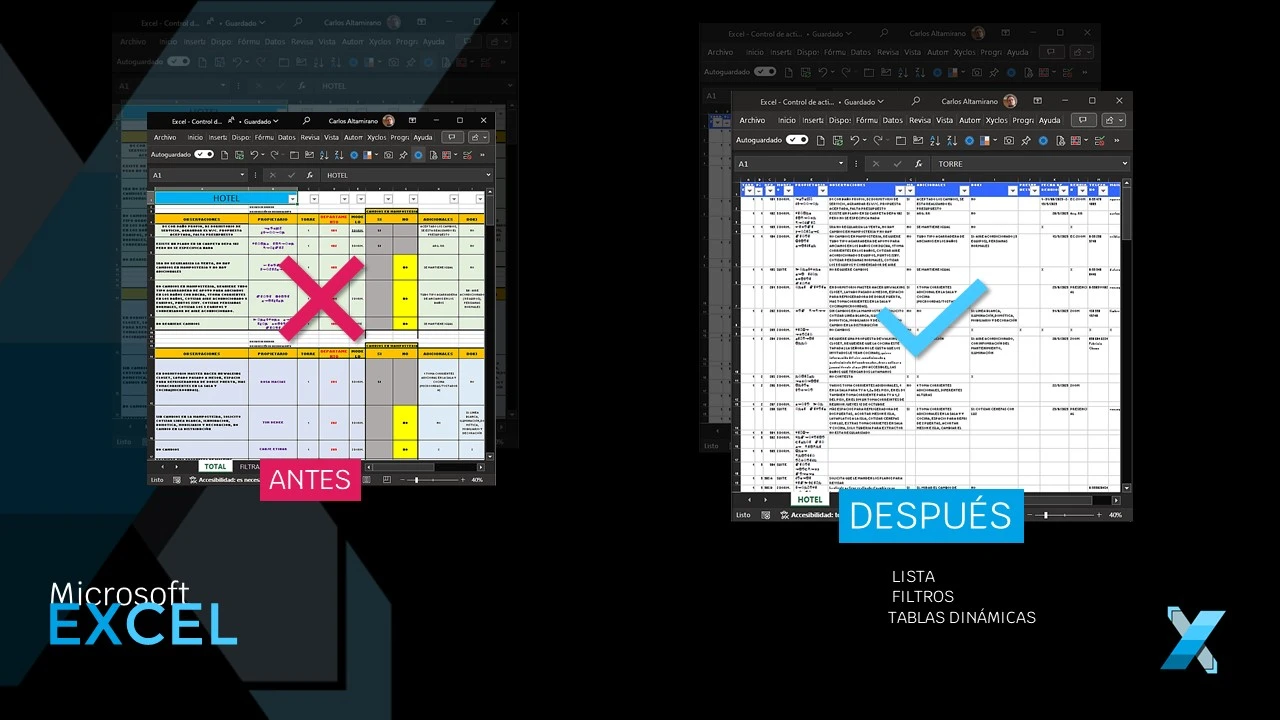 Optimizar una Hoja de cálculo en Microsoft Excel | Xyclos