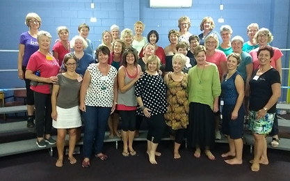 Chorus coaching 2018 with Toni Griffin, Lynne Smith, Lea Beverly and Henrietta Hunkin-Tagaloa
