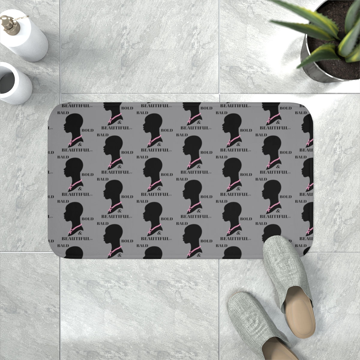 Bald Bold Memory Foam Bath Mat
