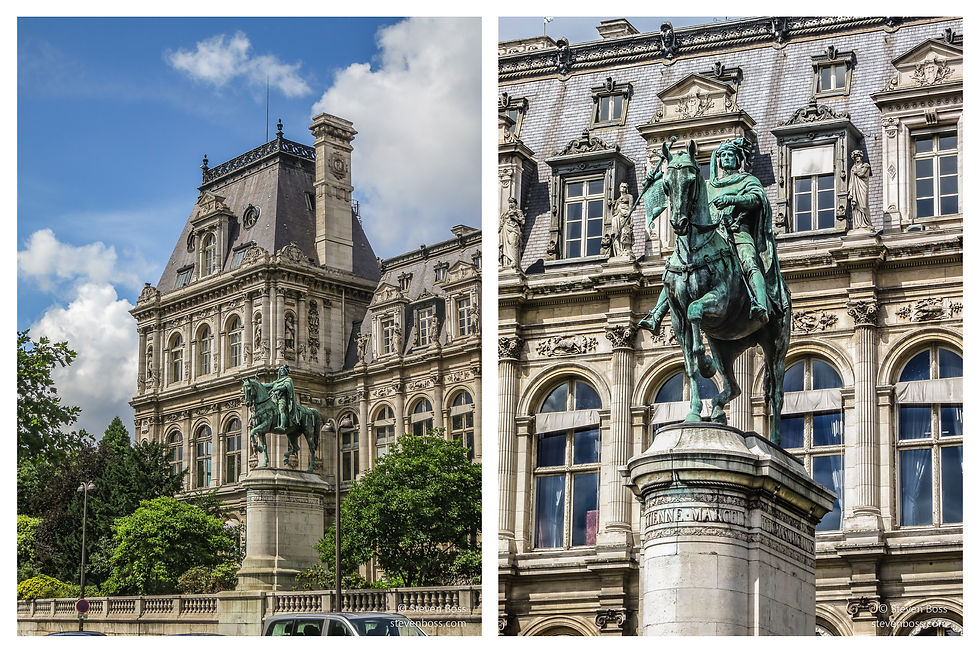 Hôtel de Ville - & Equestrian Statue d'Étienne Marcel #1 & #2, Paris, France