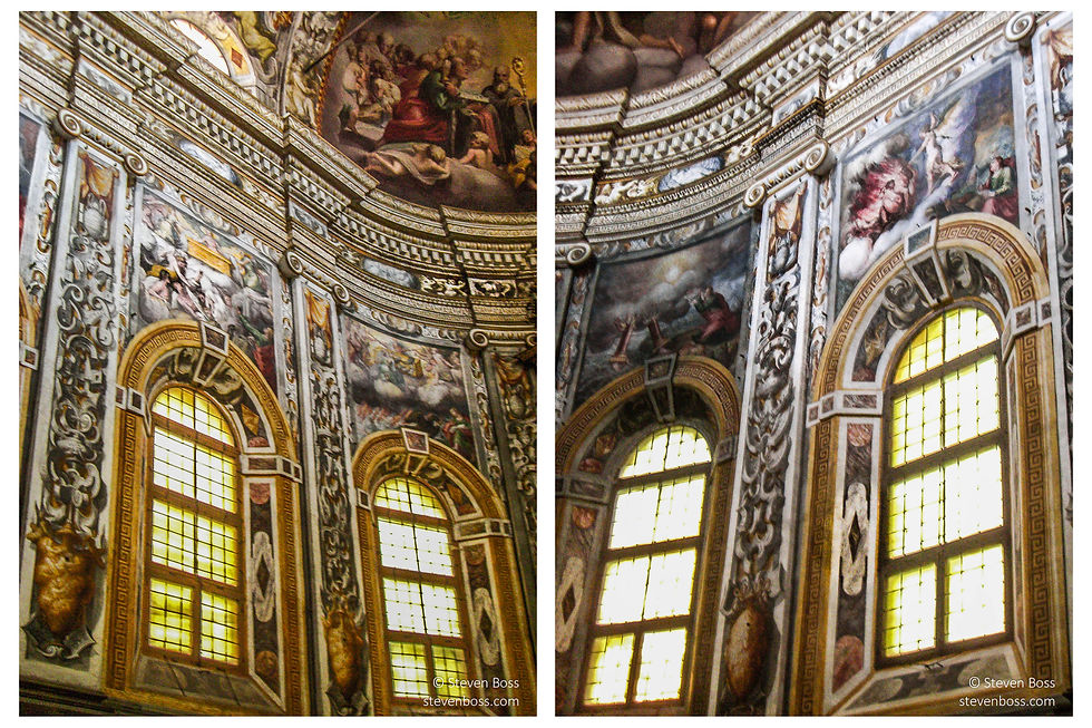 Chiesa di San Giovanni Evangelista - windows & frescoes #1 & #2, Parma