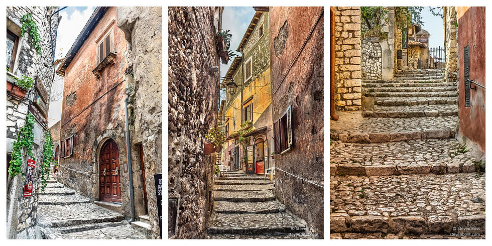 Up the stepped street #1, #2 & #3, Sermoneta