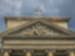 Église Saint Denys du Saint Sacrement - the pediment, Paris, France