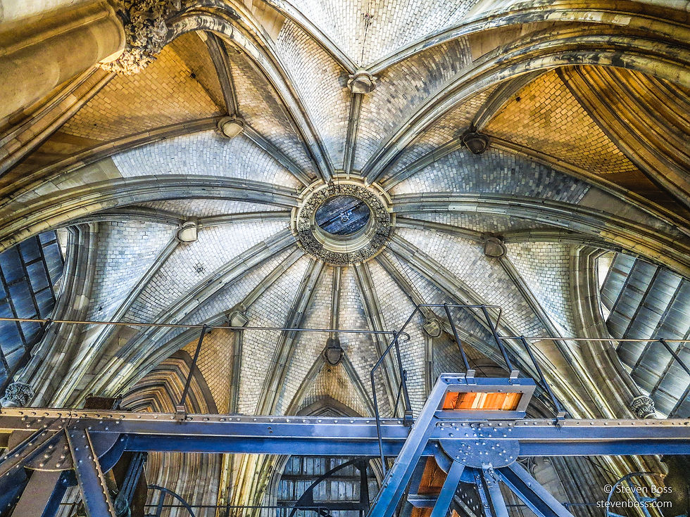 Cologne Cathedral - the ceiling of the bell tower, Cologne, Germany