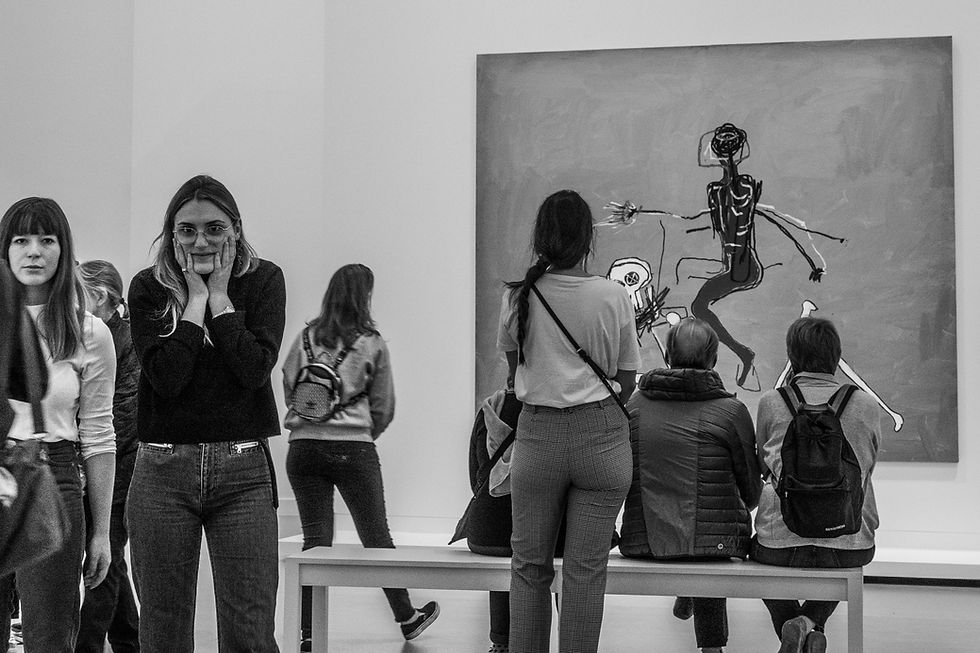 The Art of Viewing Art: Jean-Michel Basquiat #22 in black & white, Paris