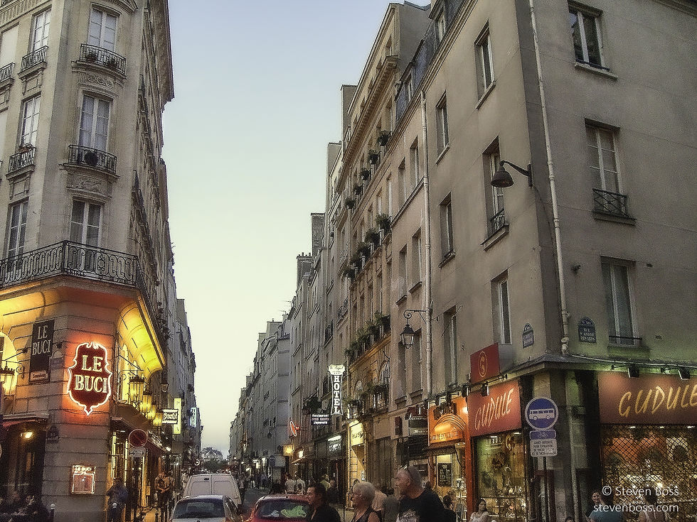 Impressionistic view of the meeting of streets #1, Paris, France