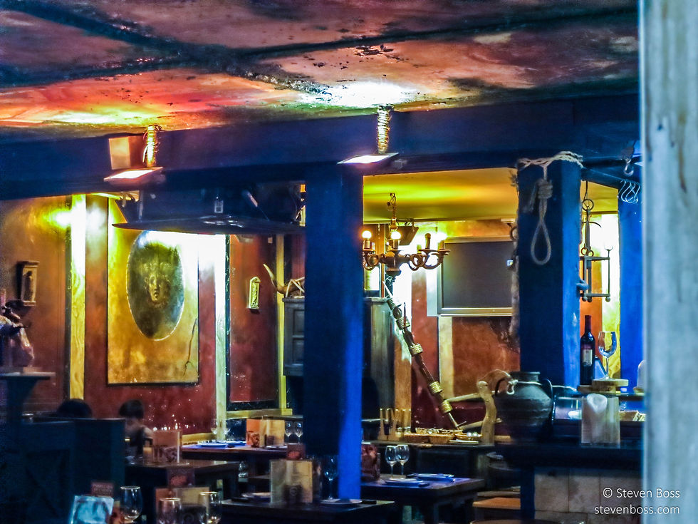 A painterly view of a restaurant, Madrid, Spain