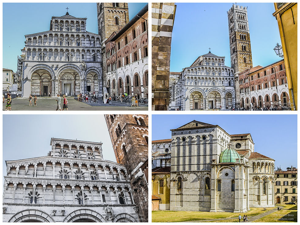 Duomo di Lucca, Cattedrale di San Martino - façade #1, #2, #3 & #4, Lucca, Italy