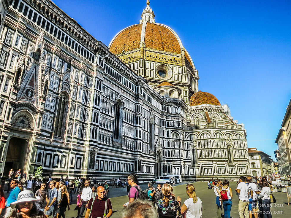 Duomo di Firenze (Cattedrale di Santa Maria del Fiore) - southside façade & dome, Firenze, Italy
