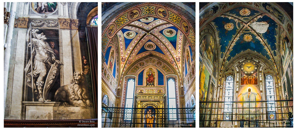 Duomo di Parma - 1. fresco; 2. chapel #1; 3. chapel #2, Parma