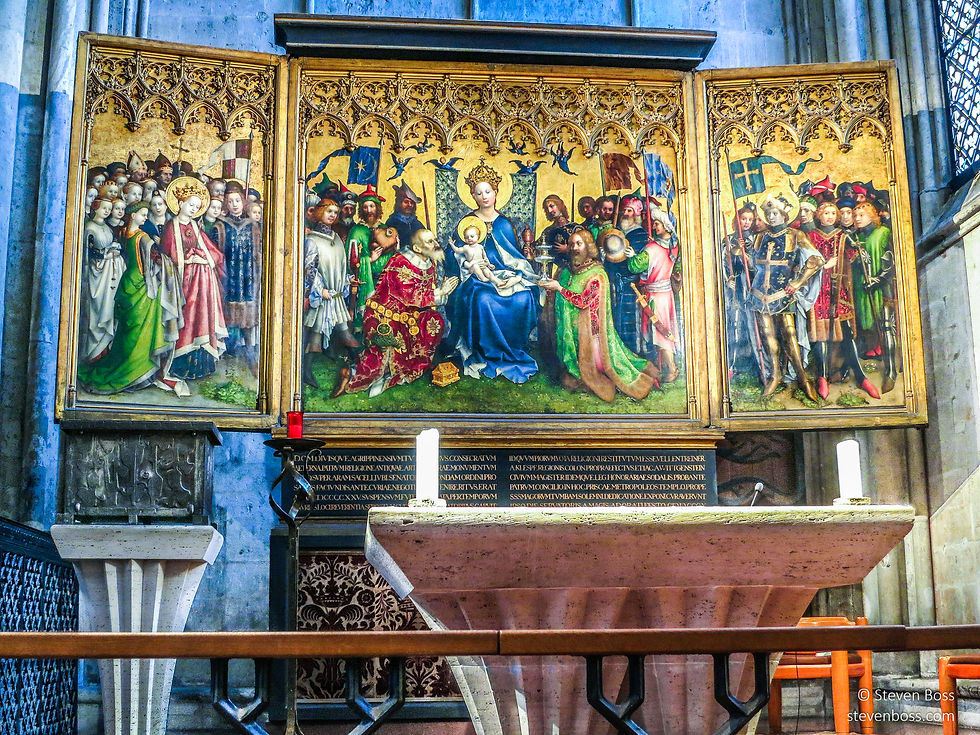 Cologne Cathedral - triptych Dombild Altarpiece (Adoration of the Magi), Cologne, Germany