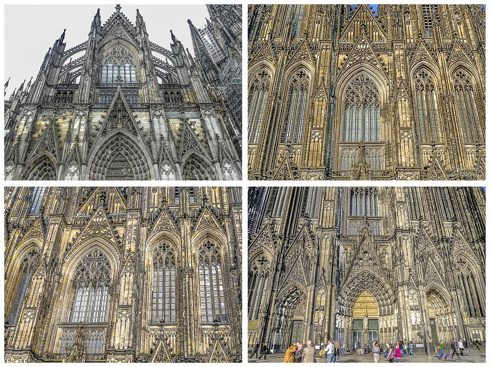 Cologne Cathedral - the front façade closer up #1, 2, 3 & 4, Cologne, Germany