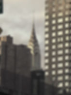 Chrysler Building behind elevated FDR Drive & apartments , New York, NY