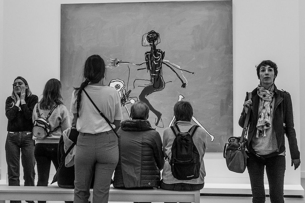 The Art of Viewing Art: Jean-Michel Basquiat #21 in black & white, Paris