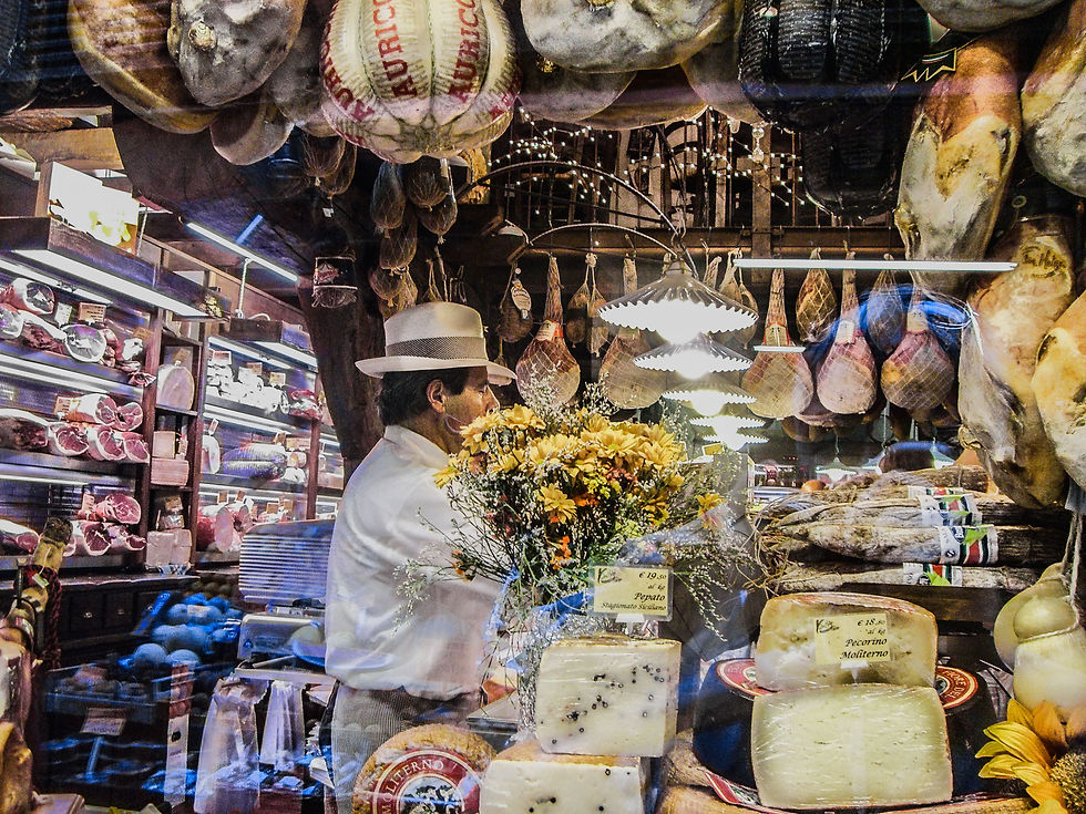 Through the window of the cheese monger #1, Bologna