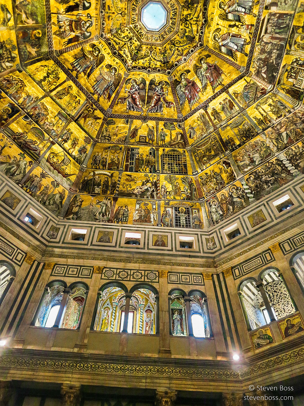 Baptistery of Saint John (Battistero di San Giovanni) - the mosaic domed ceiling #5, Firenze, Italy