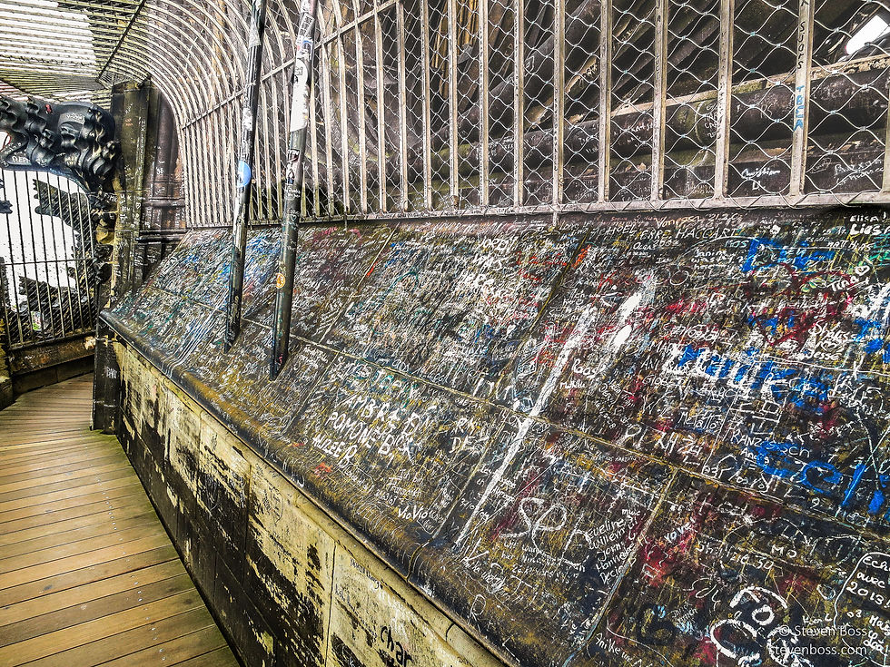 Cologne Cathedral - viewing platform with graffiti, Cologne, Germany