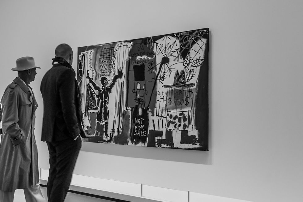 The Art of Viewing Art: Jean-Michel Basquiat #6 in black & white, Paris